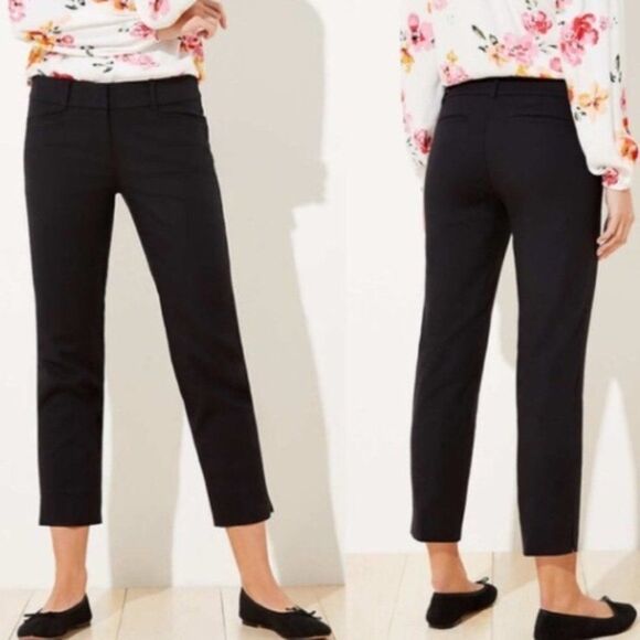 NEW Loft‎ Riviera Ankle pants, black, 00P - Picture 1 of 15